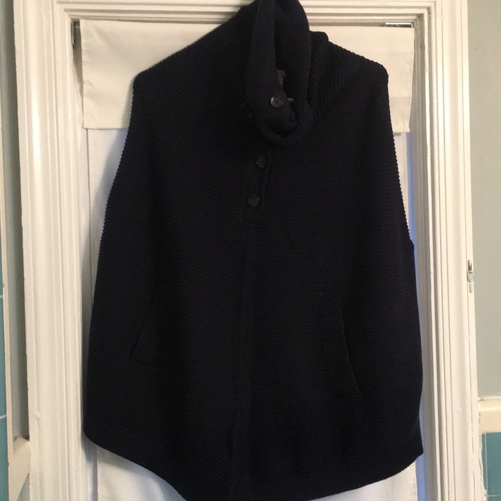NWOT Banana Republic Navy Blue Poncho Sweater